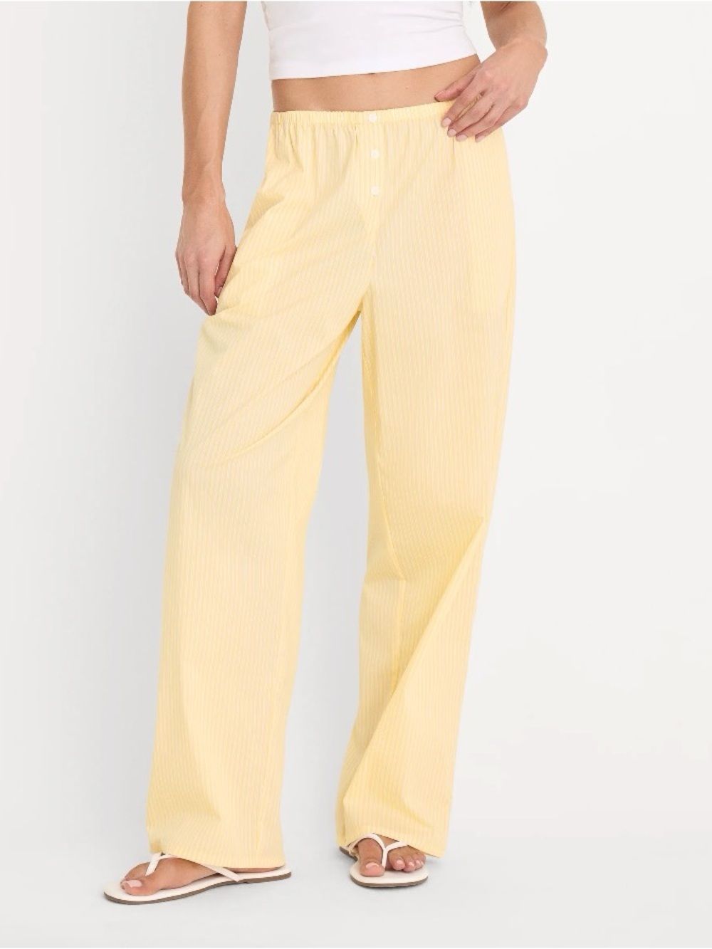 Good American Poplin Pull On Pants